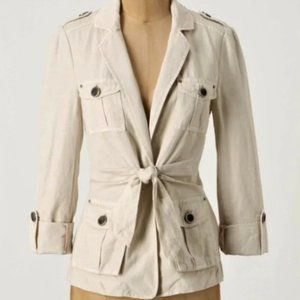 Anthropologie Cartonnier Cream Nepal Safari Utility Jacket Sz 4